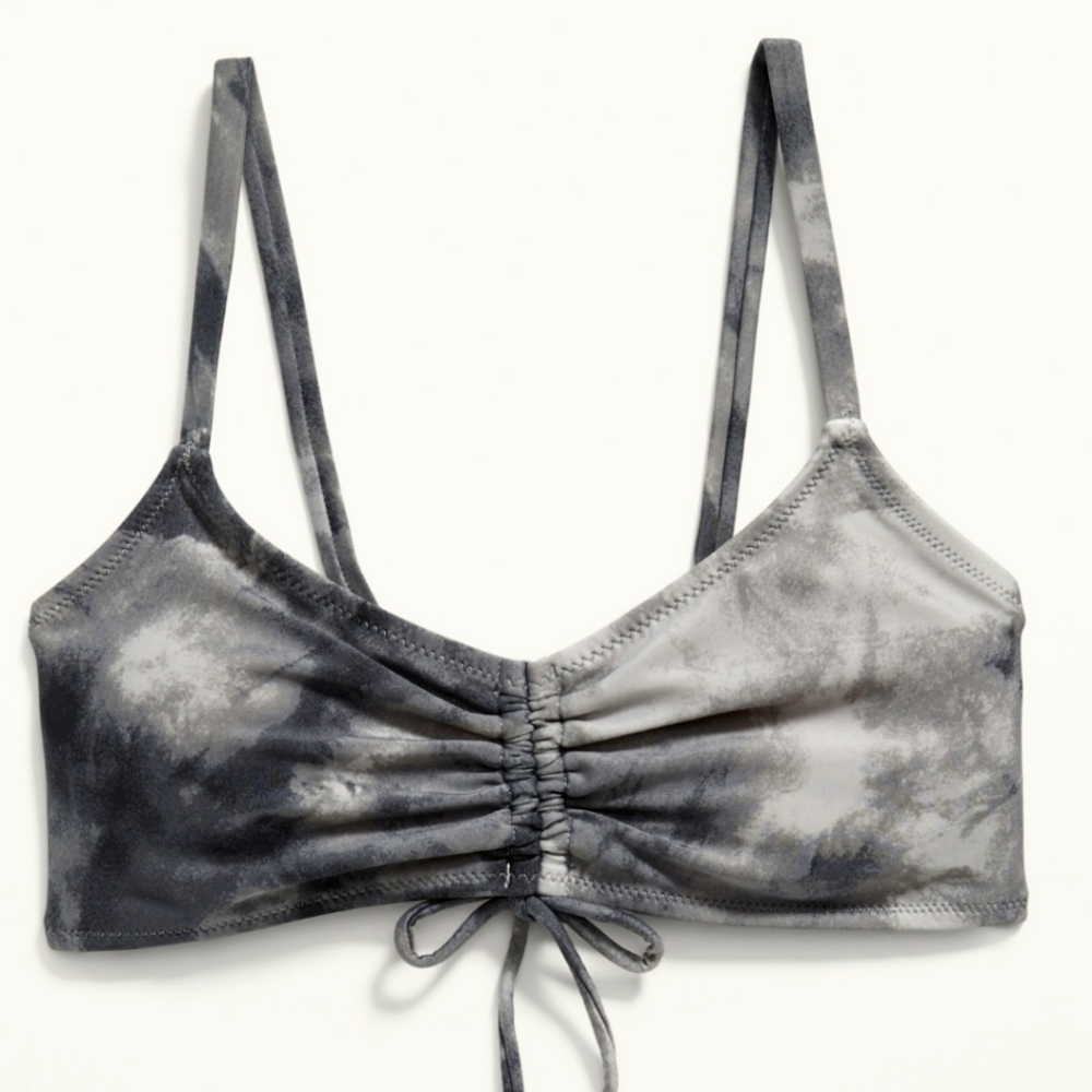 Cinch-tie bikini swim sport bra Old Navy